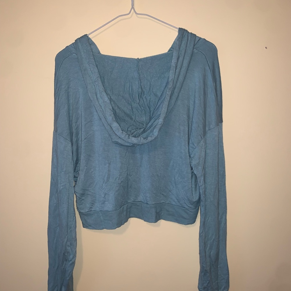 Colsie cropped mint green hoodie